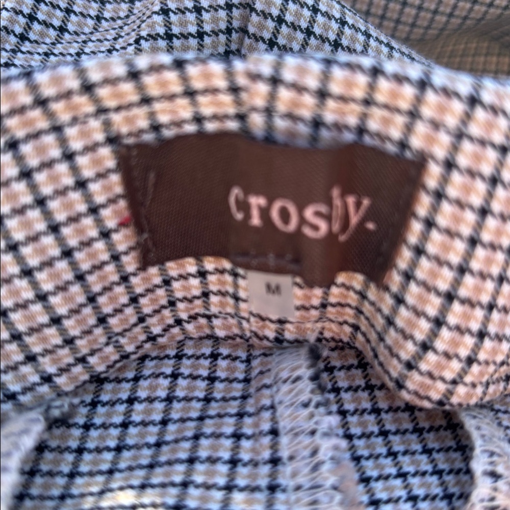 Crosby black tan stretch tailored elastic waist pants M NWOT - Picture 4 of 6